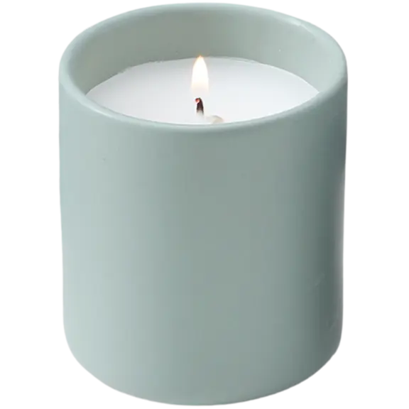 Green-Life ceramic candle jar GF25CJ310 with color glaze finish, supporting mass customization and consistent production for private label fragrance brands.