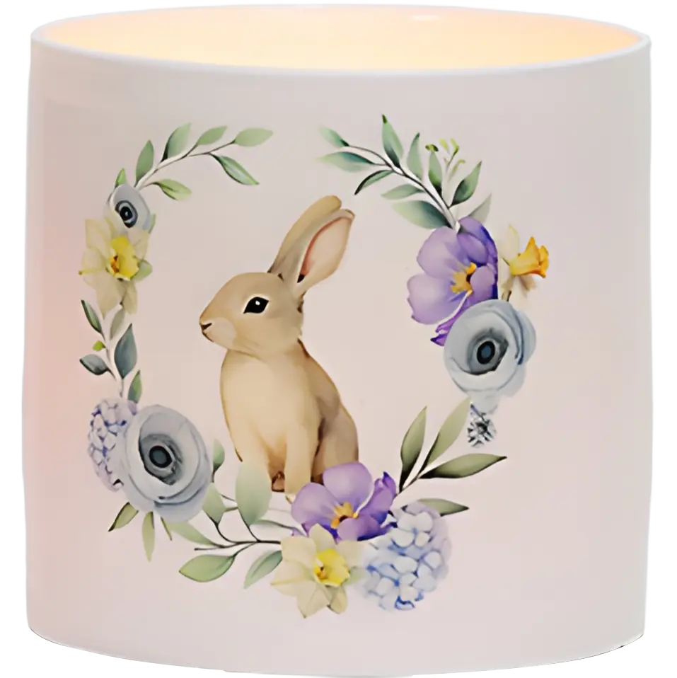 Green-Life ceramic candle jar GF25CJ381 with nature inspired patterns, suitable for botanical fragrance concepts and lifestyle-oriented OEM candle collections.