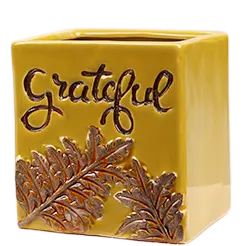 Green-Life ceramic candle jar GF25CJ436 with holiday and seasonal themes, supporting festive fragrance collections and promotional OEM candle programs.