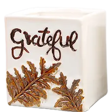 Green-Life ceramic candle jar GF25CJ437 with holiday and seasonal themes, supporting festive fragrance collections and promotional OEM candle programs.