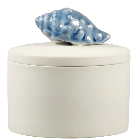Green-Life ceramic candle jar GFT192086 with ocean and marine theme, suitable for coastal fragrance concepts and seasonal product development programs.