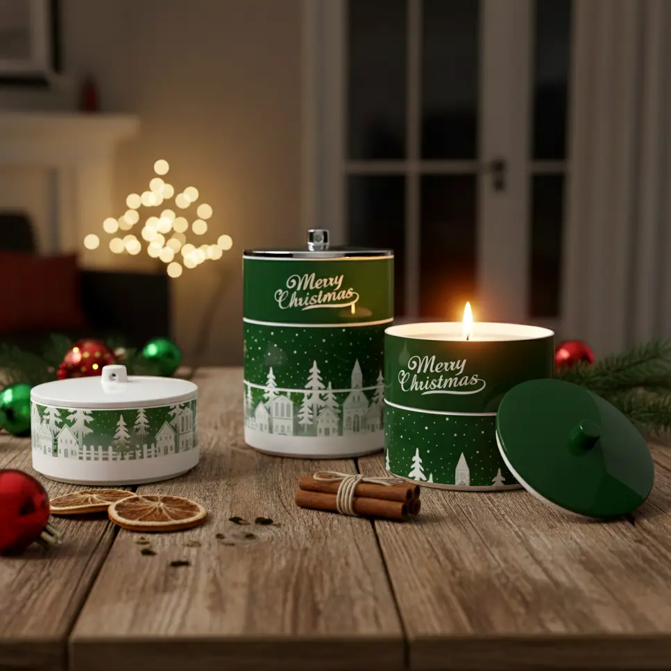 Green-Life ceramic candle jar GL25CJ737 with stackable design, enabling modular scent combinations and flexible product concepts for OEM and private label fragrance brands.