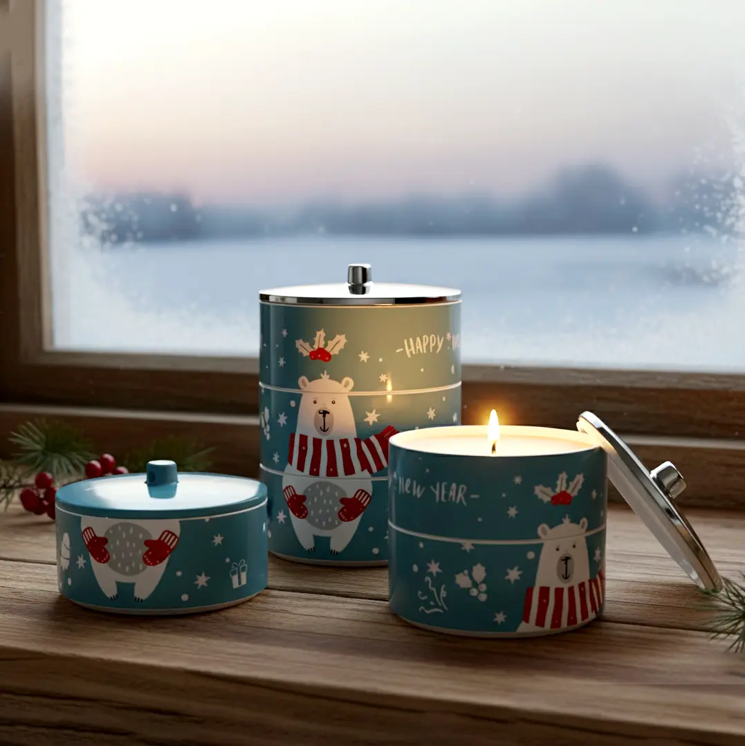 Green-Life ceramic candle jar GL25CJ738 with stackable design, enabling modular scent combinations and flexible product concepts for OEM and private label fragrance brands.