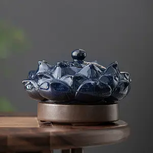 Green-Life ceramic electric incense Powder burner GF26ET105 in oriental style design, providing controlled heating for various incense use in cultural and wellness fragrance programs