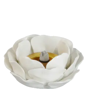 Green-Life handcrafted ceramic flower incense cone holder GFH24074C110 designed for decorative fragrance collections and premium gift-oriented product lines