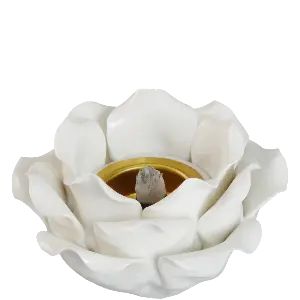 Green-Life handcrafted ceramic flower incense cone holder GFH24079C110 designed for decorative fragrance collections and premium gift-oriented product lines