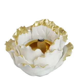 Green-Life handcrafted ceramic flower incense cone holder GFH24080C110 designed for decorative fragrance collections and premium gift-oriented product lines