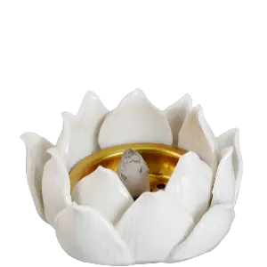 Green-Life handcrafted ceramic flower incense cone holder GFH24083C110 designed for decorative fragrance collections and premium gift-oriented product lines