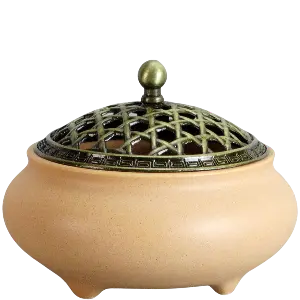 Green-Life matte glaze coil incense burner GF24IB472 offering modern surface finish and stable burning structure for scalable fragrance product lines