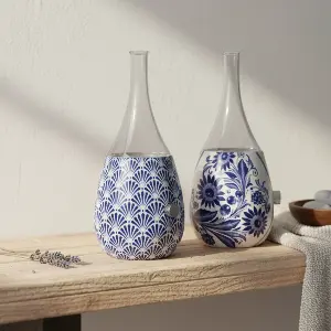 Green-Life ceramic and glass nebulizing diffuser GF25EW03E27 in oriental artistic style for premium aromatherapy brands