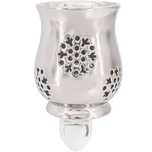 Green-Life ceramic plug-in wax warmer GF24EP1156E14 with color glaze finish, suitable for mass retail fragrance programs with stable production and diverse color options.