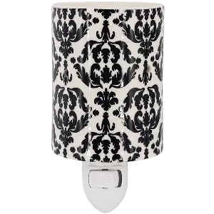 Green-Life ceramic plug-in wax warmer GF24EP116E14 with decal decoration, developed for detailed pattern designs and scalable fragrance retail programs.