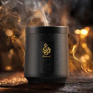 Green-Life USB powered electric bakhoor burner GF25ET905E47 combining metal and plastic structure, designed for portable use including vehicle and travel fragrance solutions