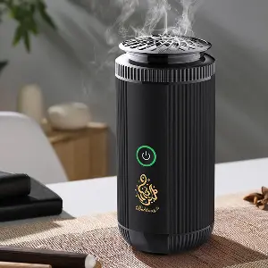 Green-Life USB powered electric bakhoor burner GF25ET910E47 combining metal and plastic structure, designed for portable use including vehicle and travel fragrance solutions