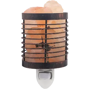 Green-Life metal plug-in salt warmer GF24ES1485E14 designed for heating salt crystals and wax melts, offering dual-use fragrance and ambient lighting for wellness and specialty retail markets.