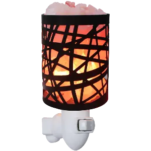 Green-Life metal plug-in salt warmer GF24ES1491E14 designed for heating salt crystals and wax melts, offering dual-use fragrance and ambient lighting for wellness and specialty retail markets.