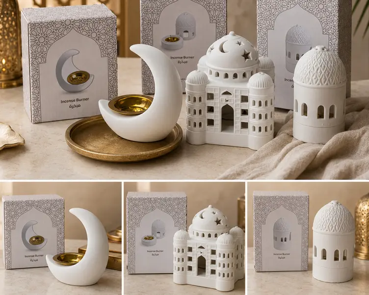Eye-catching bakhoor burners designed for young lifestyle consumers.