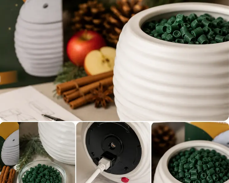 Green-Life develop special ceramic warmers for a US home fragrance brand launching their new patented fragrance material