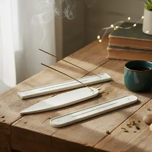 Green-Life plaster incense stick holder GF01075C112 with lightweight modern form, suitable for fragrance brands seeking flexible design options and low MOQ accessory extensions