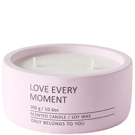 Green-Life cement candle jar GF25CJ040 featuring text and quote elements, designed for bold message-driven fragrance products and brand storytelling collections.