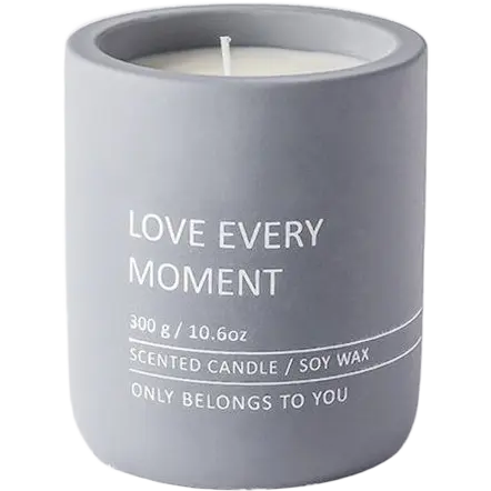 Green-Life cement candle jar GF25CJ045 featuring text and quote elements, designed for bold message-driven fragrance products and brand storytelling collections.