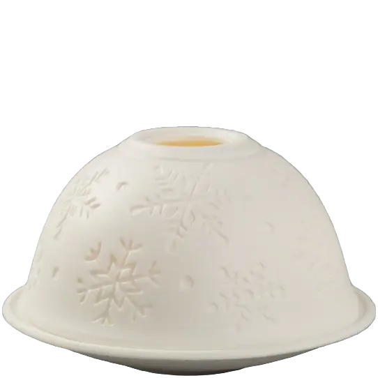 Green-Life dome shape luminary candle holder GF23B693C08 creating full-surface glow effect, designed to enhance ambient lighting and increase perceived value in candle gift collections.