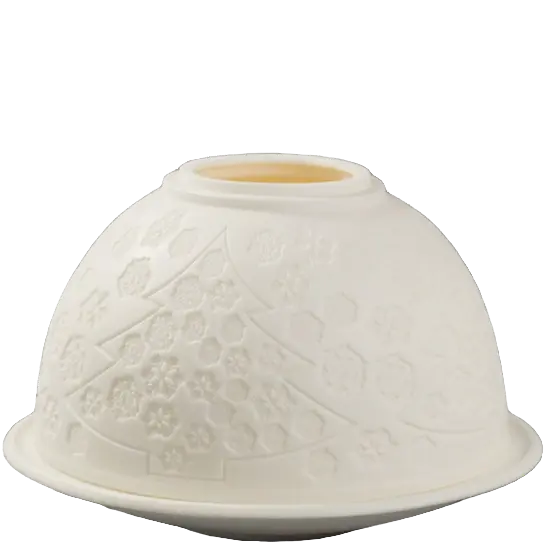 Green-Life dome shape luminary candle holder GF23B693C09 creating full-surface glow effect, designed to enhance ambient lighting and increase perceived value in candle gift collections.