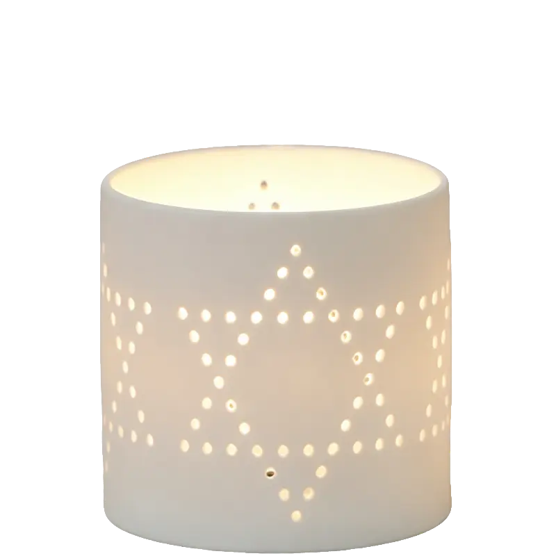 Green-Life unglazed porcelain luminary candle holder GF25CH525 offering soft diffused light, ideal for minimalist fragrance brands seeking natural and understated product lines.
