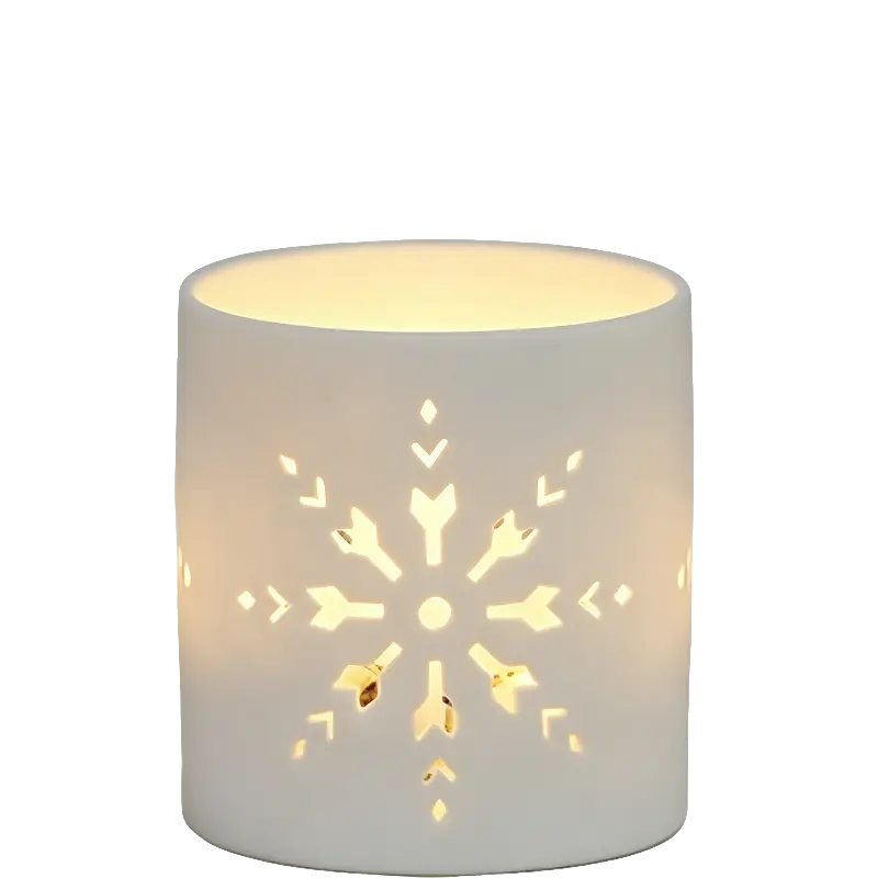Green-Life unglazed porcelain luminary candle holder GF25CH526 offering soft diffused light, ideal for minimalist fragrance brands seeking natural and understated product lines.