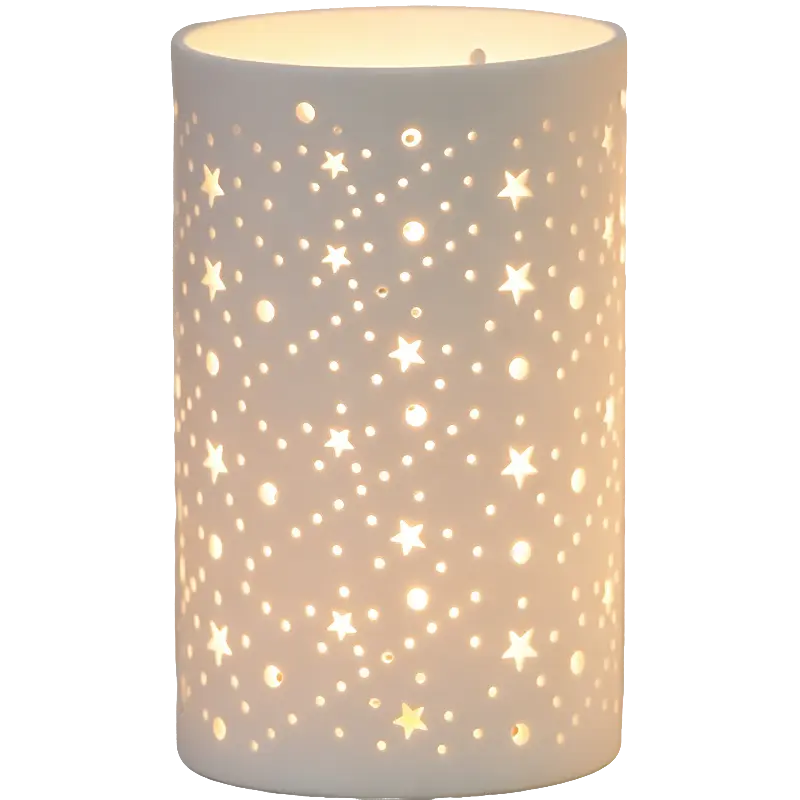 Green-Life unglazed porcelain luminary candle holder GF25CH529 offering soft diffused light, ideal for minimalist fragrance brands seeking natural and understated product lines.
