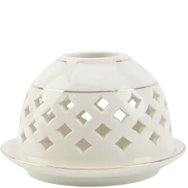 Green-Life dome shape luminary candle holder GF25CH538 creating full-surface glow effect, designed to enhance ambient lighting and increase perceived value in candle gift collections.