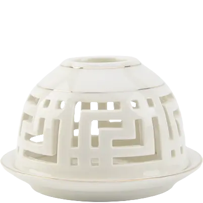 Green-Life dome shape luminary candle holder GF25CH539 creating full-surface glow effect, designed to enhance ambient lighting and increase perceived value in candle gift collections.