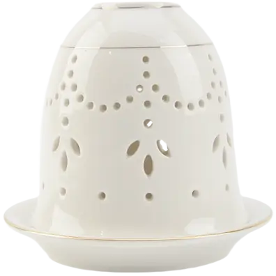 Green-Life dome shape luminary candle holder GF25CH542 creating full-surface glow effect, designed to enhance ambient lighting and increase perceived value in candle gift collections.
