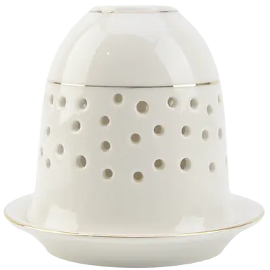 Green-Life dome shape luminary candle holder GF25CH543 creating full-surface glow effect, designed to enhance ambient lighting and increase perceived value in candle gift collections.