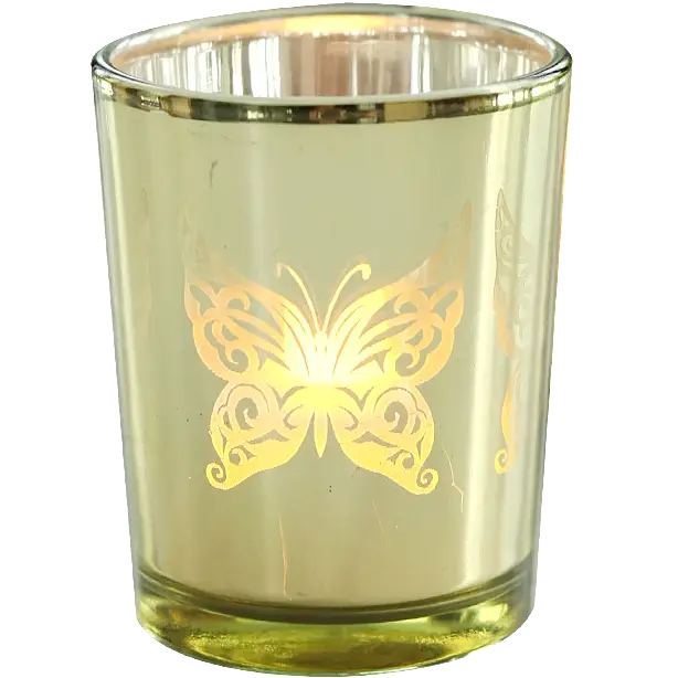 Green-Life glass luminary candle holder GF25CH501 with laser engraving, enabling precise light projection and refined surface effects for premium private label candle collections.