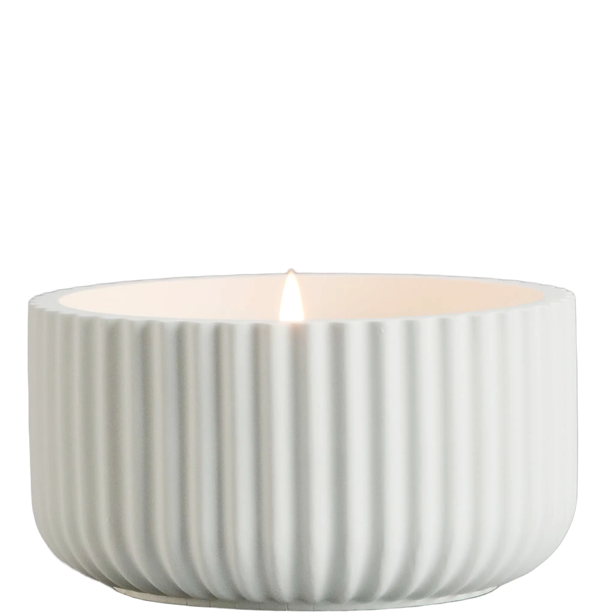 Green-Life plaster candle jar GF06424 with simple modern design, offering clean texture and lightweight structure for contemporary fragrance collections.