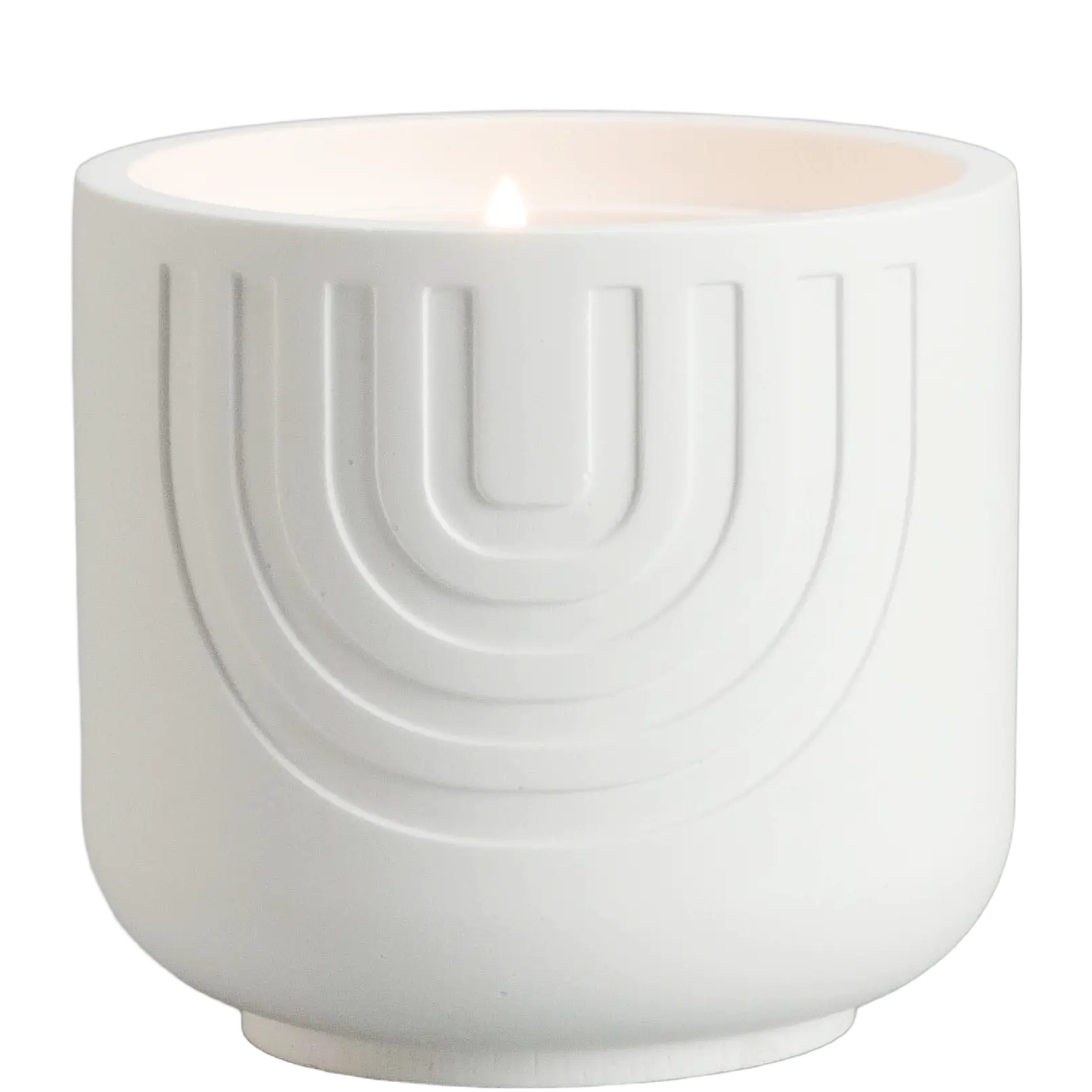 Green-Life plaster candle jar GF08313C112 with simple modern design, offering clean texture and lightweight structure for contemporary fragrance collections.