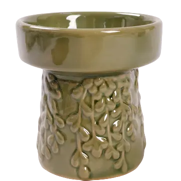 Green-Life ceramic candle stick holder GF25CH769 with textured surface, adding tactile value and differentiation for mid to high-end candle product lines.