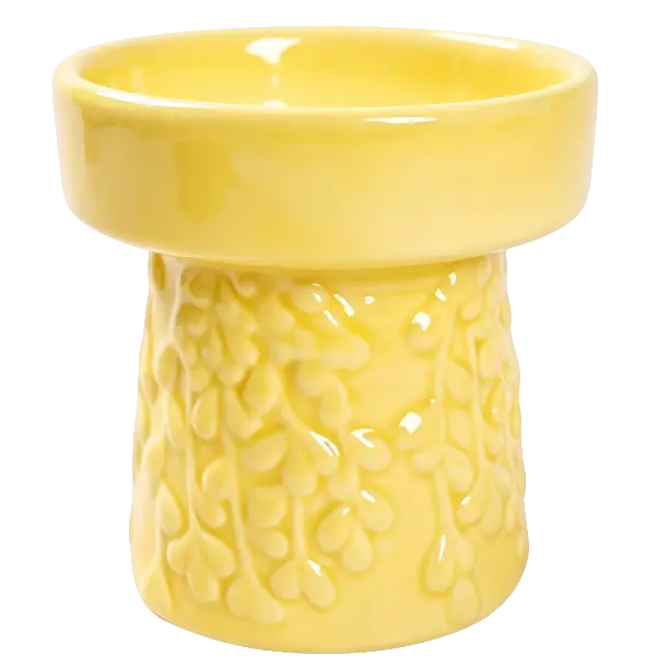 Green-Life ceramic candle stick holder F25CH774 with textured surface, adding tactile value and differentiation for mid to high-end candle product lines.