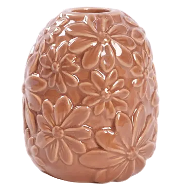 Green-Life ceramic candle stick holder GF25CH776 with textured surface, adding tactile value and differentiation for mid to high-end candle product lines.