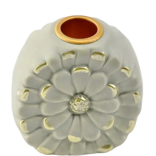 Green-Life ceramic candle stick holder GF25CH807 with nature inspired forms, supporting lifestyle and botanical candle collections for private label development.