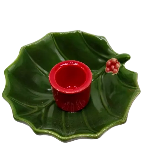 Green-Life ceramic candle stick holder GF25CH853 with holiday themes, suitable for festive campaigns and limited edition candle collections.
