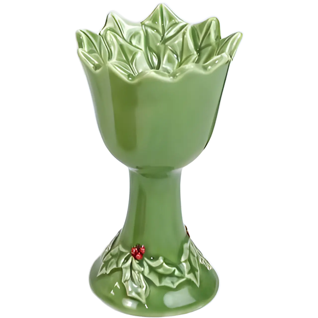 Green-Life ceramic candle stick holder GF25CH855 with holiday themes, suitable for festive campaigns and limited edition candle collections.