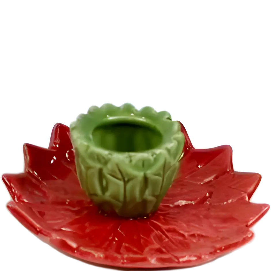 Green-Life ceramic candle stick holder GF25CH856 with holiday themes, suitable for festive campaigns and limited edition candle collections.