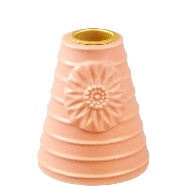 Green-Life ceramic candle stick holder GKC19S0684YFC12 with textured surface, adding tactile value and differentiation for mid to high-end candle product lines.