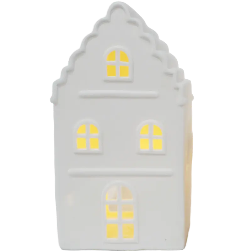 Green-Life figurative luminary candle holder GF25CH611 with architectural forms, suitable for themed collections and collectible candle product lines.