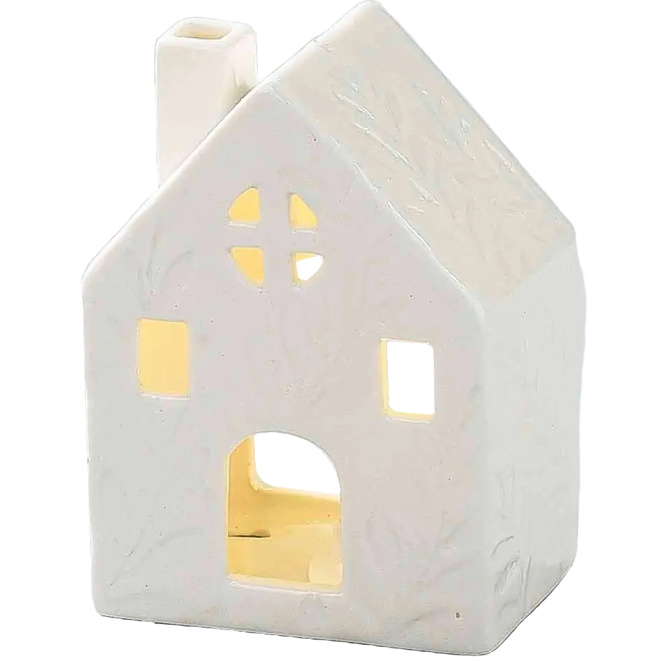 Green-Life figurative luminary candle holder GF25CH612 with architectural forms, suitable for themed collections and collectible candle product lines.