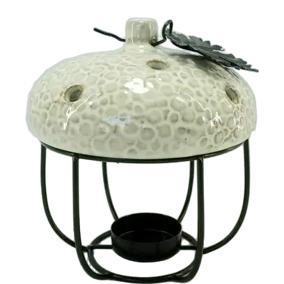 Green-Life luminary candle holder GF25CH617 with metal frame structure, combining stability and decorative presentation for higher perceived value product lines.