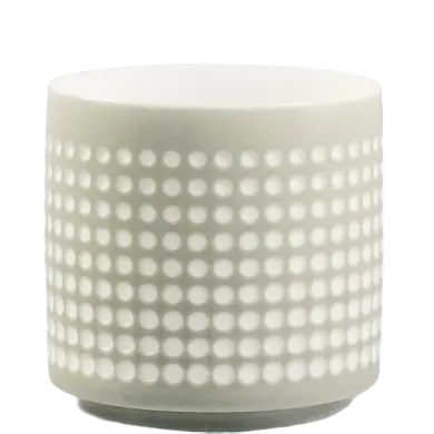 Green-Life ceramic luminary candle holder GLC180555 with cutout pattern, projecting decorative light effects that support seasonal launches and visual merchandising.