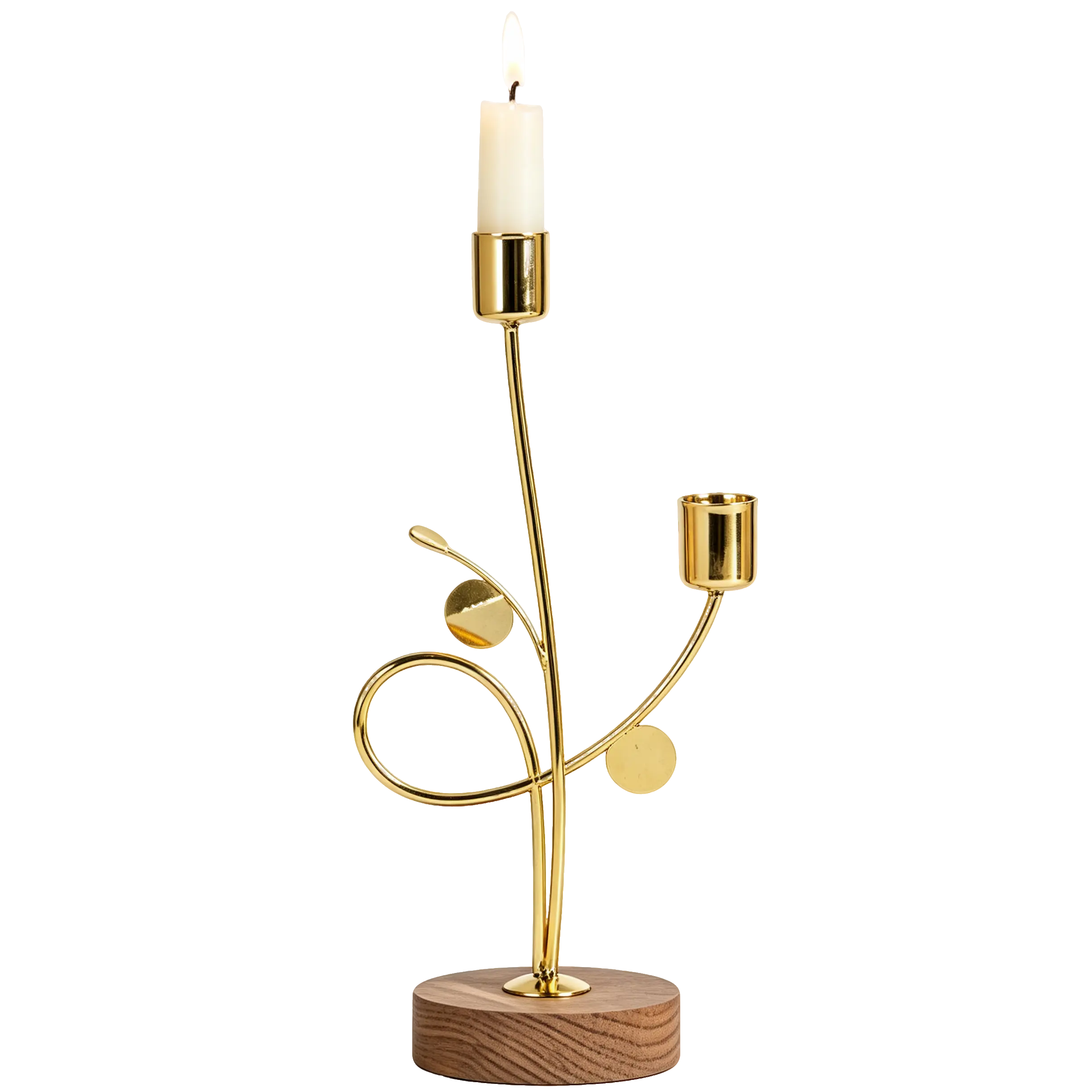 Green-Life metal candle stick holder GF25CH733 with sculptural design, offering strong visual identity for design-driven fragrance brands and statement collections.